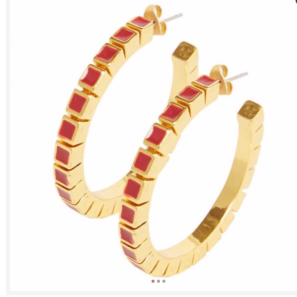 Summer & Rose Olivia Enamel Hoops BNIB